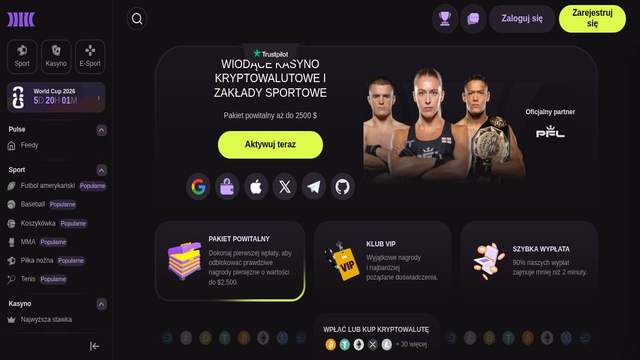 Cloudbet casino screenshot